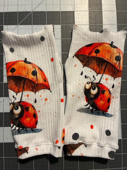 Indoor Fingerless Gloves (Lady Bug Design)