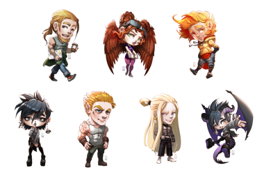 NEON Chibi Sticker Pack