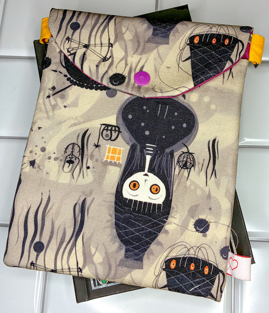 Witchy Girl Potion Lining Kindle Sleeve: Handmade Cotton Canvas Ereader Case