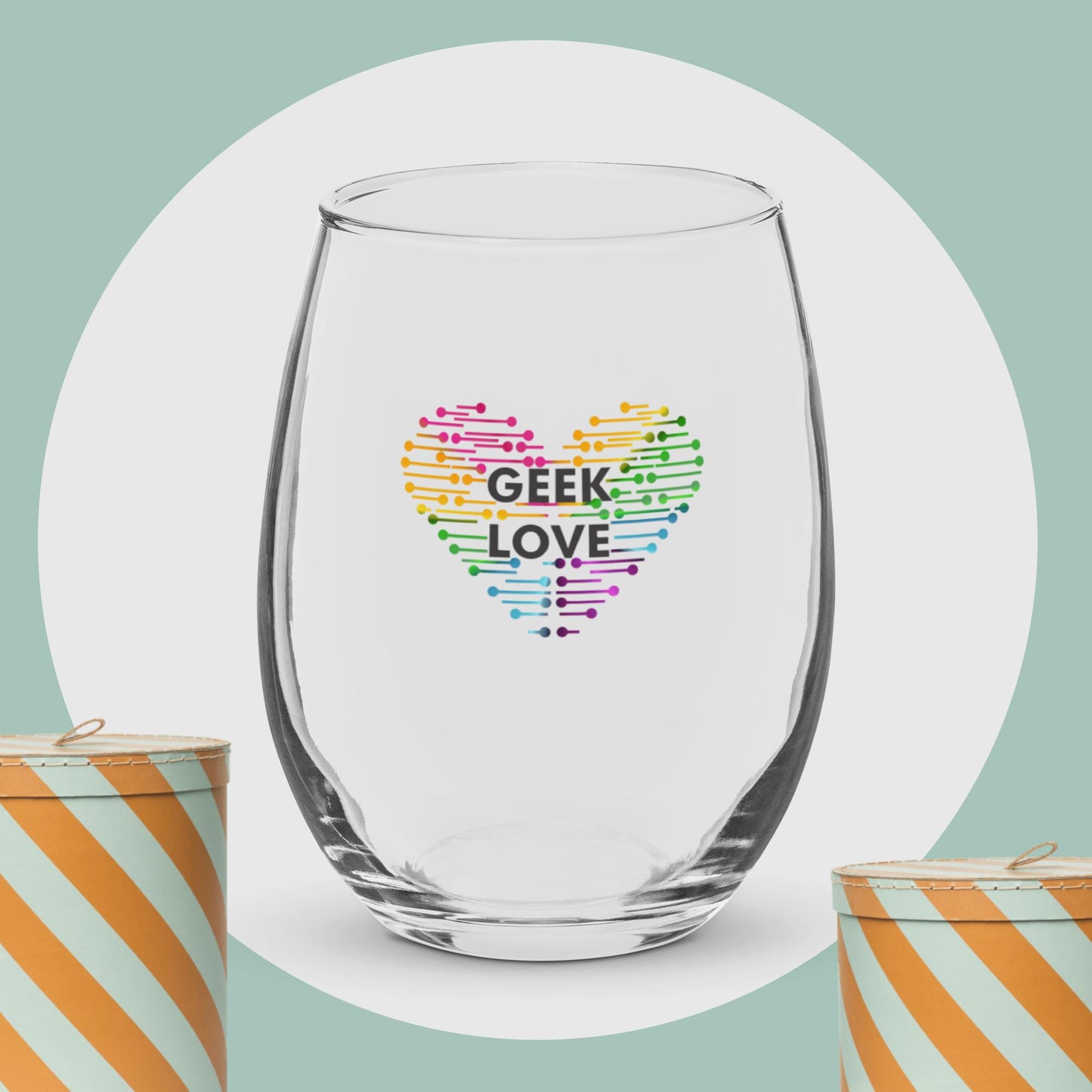 GeekLove Stemless wine glass